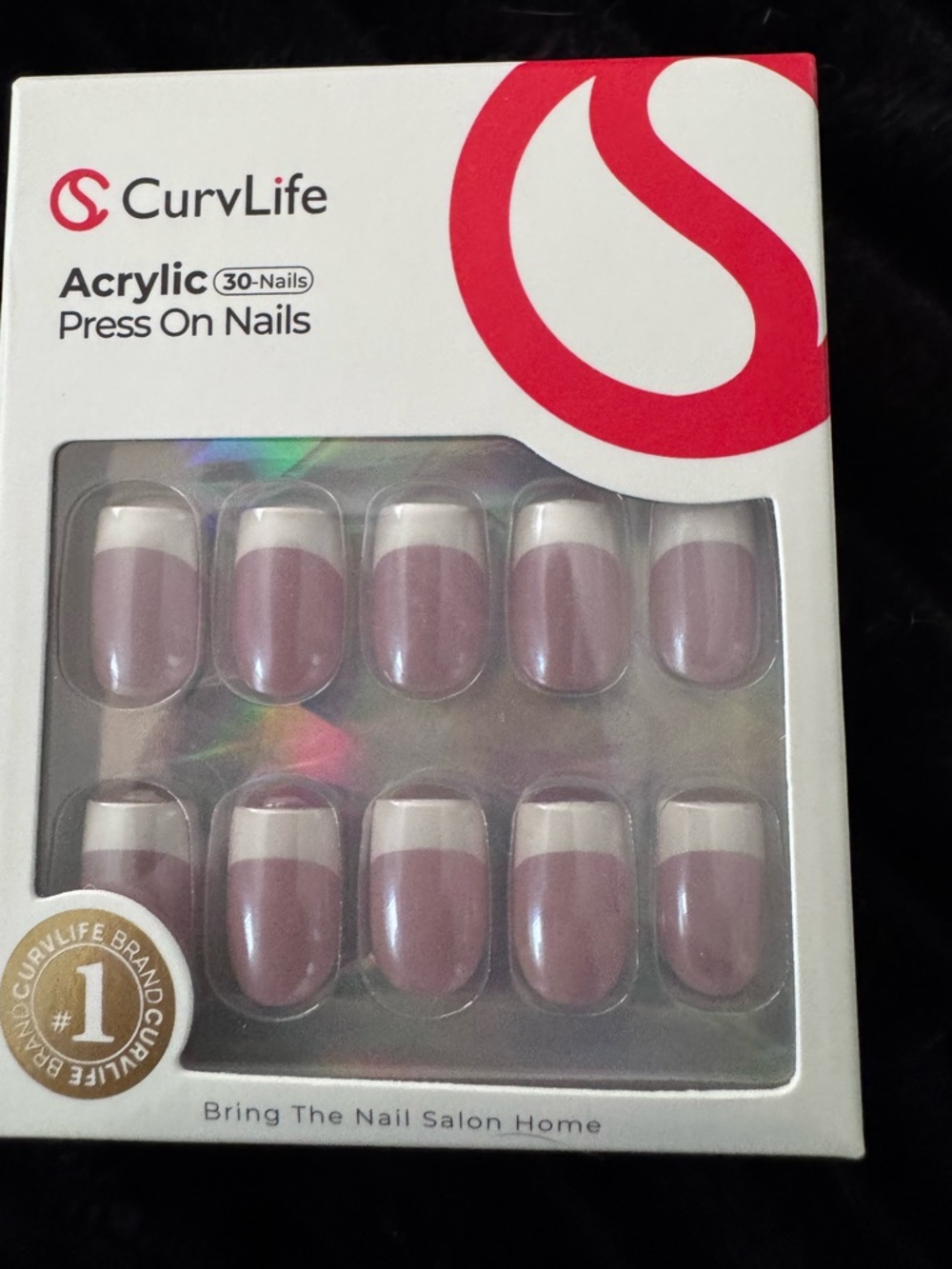 Acrylic Press-On Nails - Glazed French Tip (30 Pack)